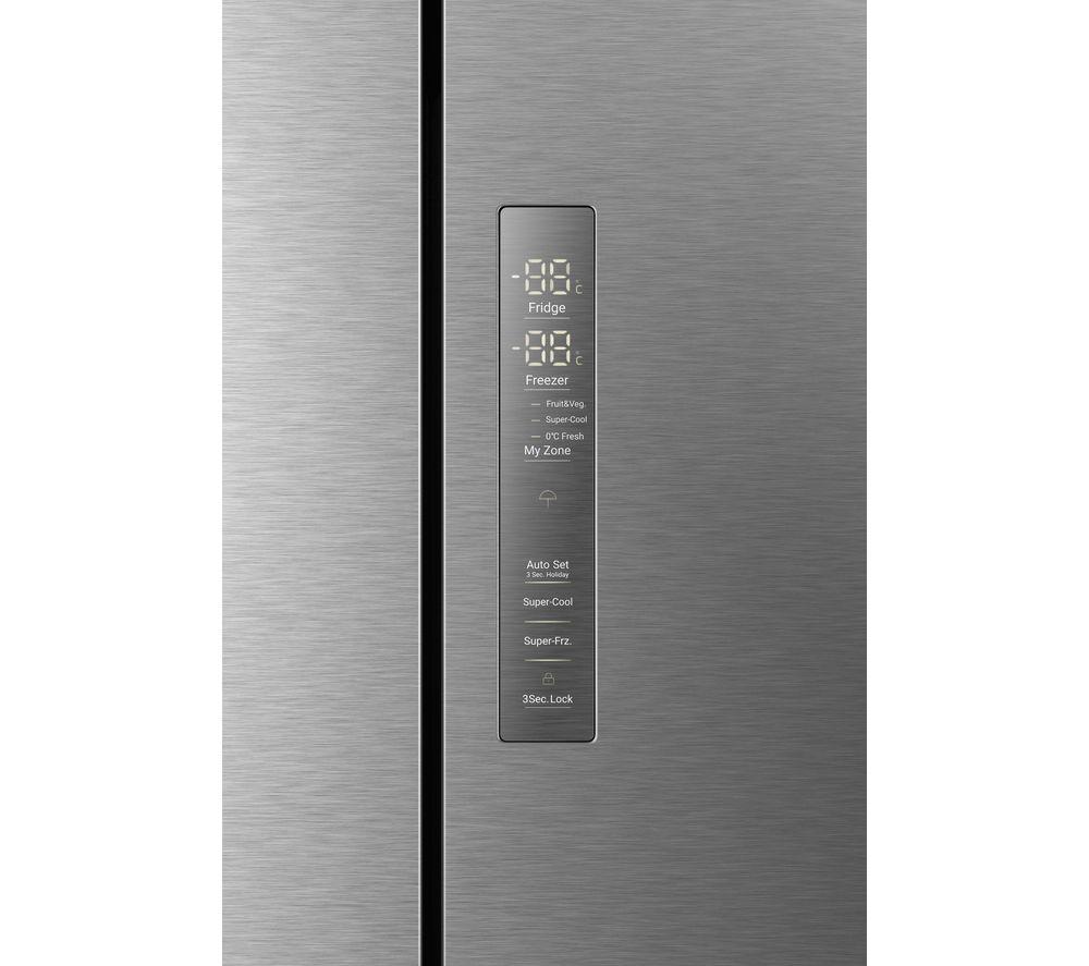 HAIER HFR5719EWMP Kühl-Gefrierkombination - Platin Inox