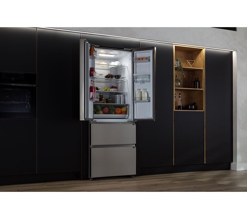 HAIER HFR5719EWMP Kühl-Gefrierkombination - Platin Inox