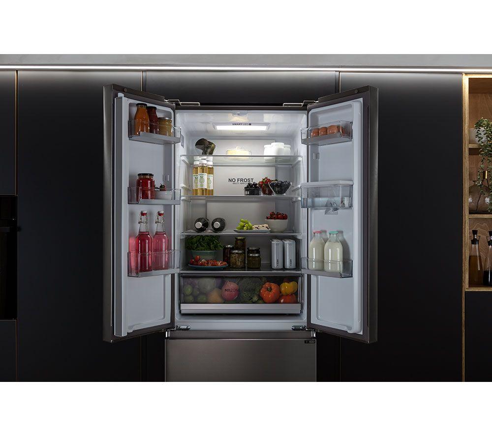 HAIER HFR5719EWMP Kühl-Gefrierkombination - Platin Inox