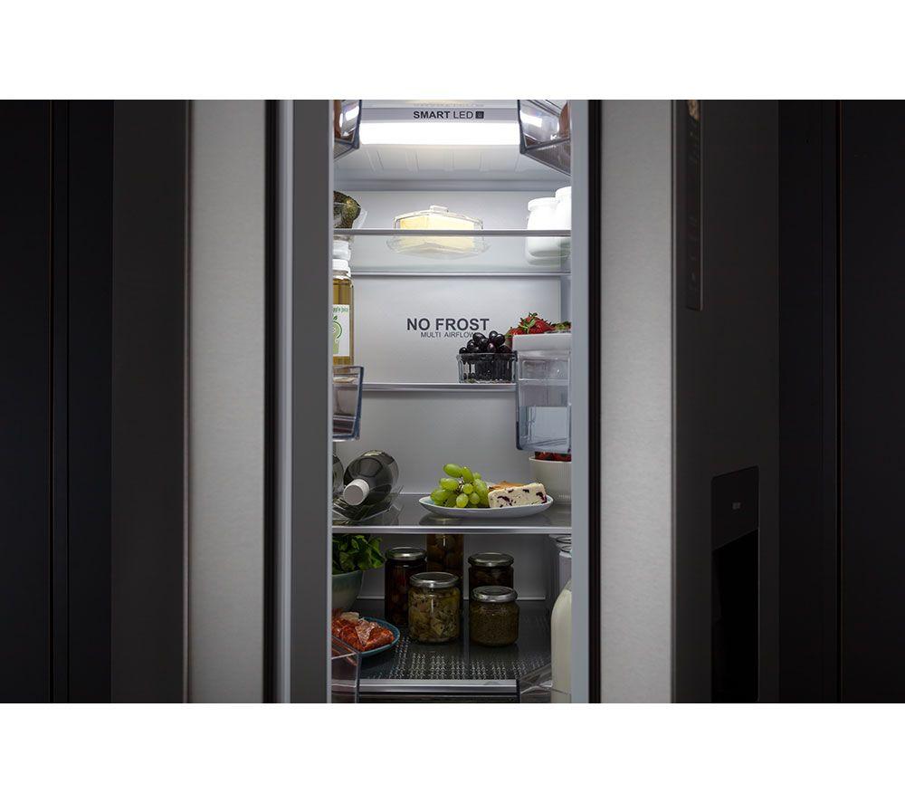 HAIER HFR5719EWMP Kühl-Gefrierkombination - Platin Inox