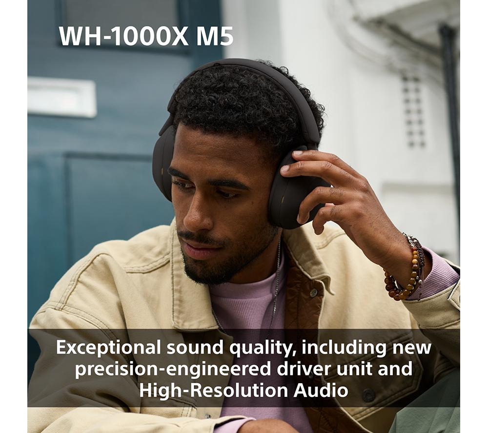 SONY WH-1000XM5 Wireless Bluetooth Noise-Cancelling Headphones - Black