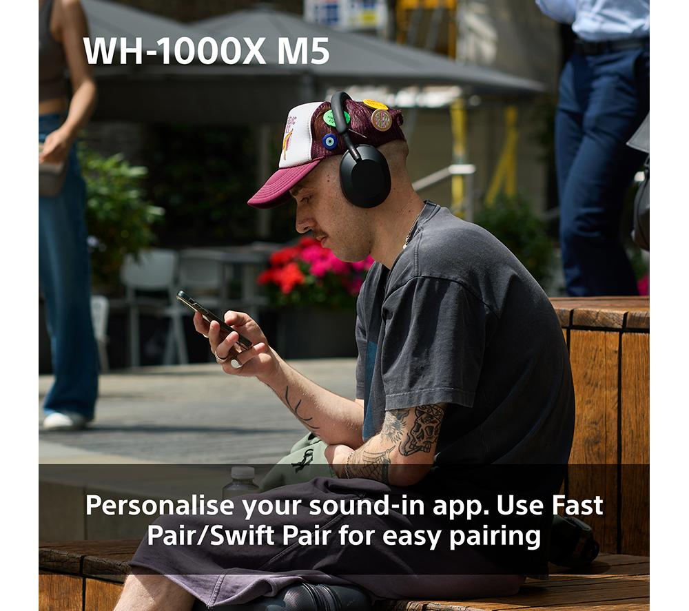 SONY WH-1000XM5 Wireless Bluetooth Noise-Cancelling Headphones - Black
