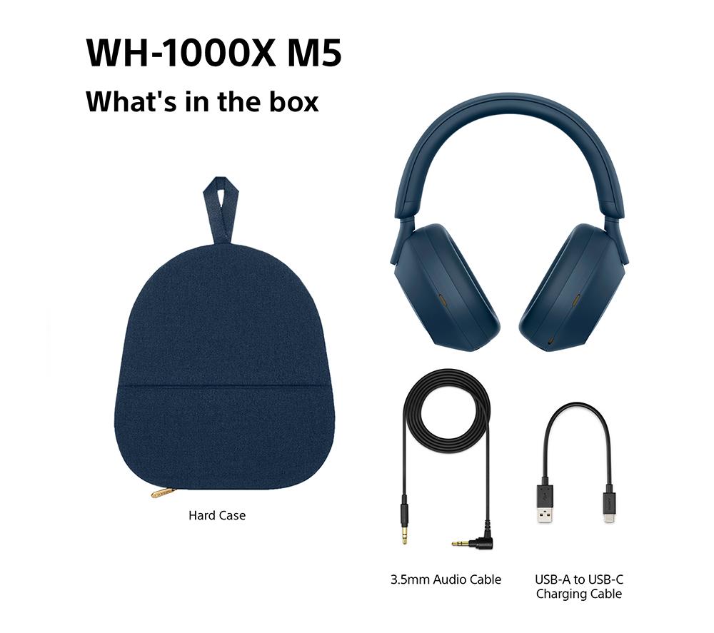 Auriculares inalámbricos Bluetooth con cancelación de ruido SONY WH-1000XM5 - Azul Noche