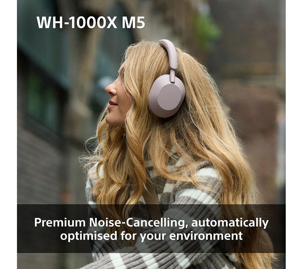 SONY WH-1000XM5 Wireless Bluetooth Noise-Cancelling Headphones - Silver
