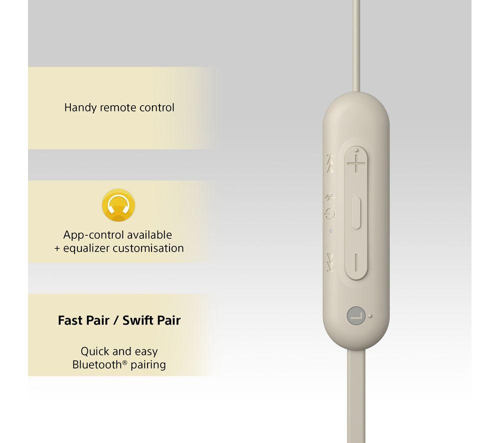 Auriculares inalámbricos Bluetooth SONY WI-C100 - Gris topo