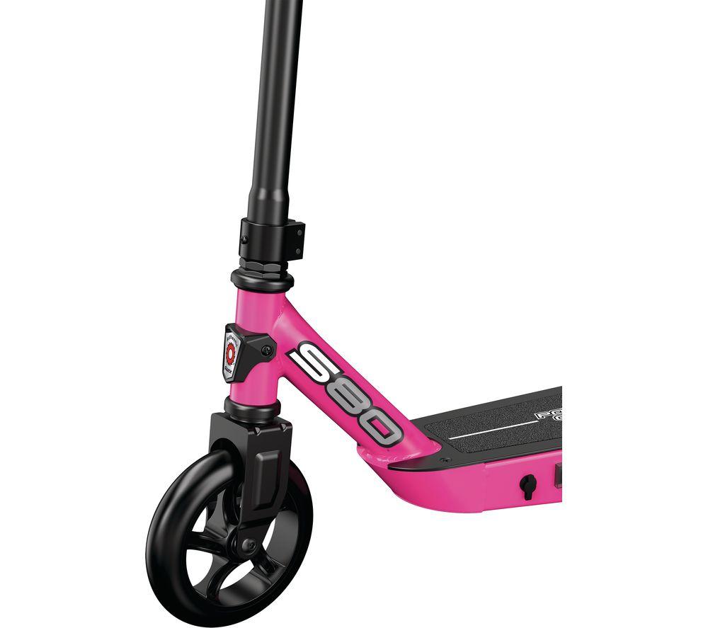 RAZOR Power Core S80 Electric Kids' Scooter - Black & Pink