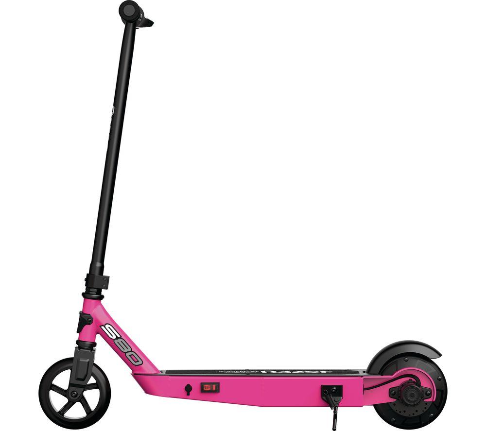 RAZOR Power Core S80 Electric Kids' Scooter - Black & Pink