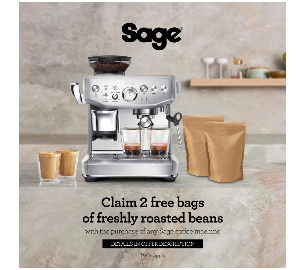 SAGE the Barista Express Impress SES876 Kaffeemaschine mit integriertem Mahlwerk - Schwarz gebürsteter Edelstahl