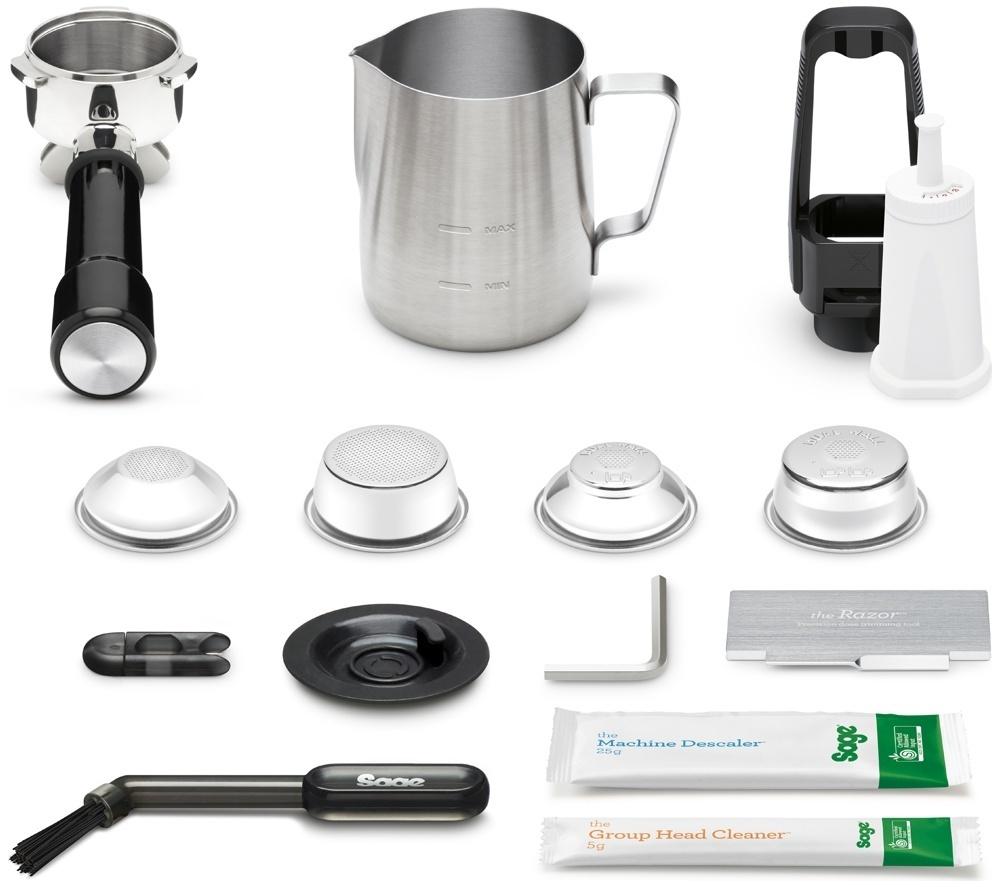 SAGE the Barista Express Impress SES876 Kaffeemaschine mit integriertem Mahlwerk - Schwarz gebürsteter Edelstahl