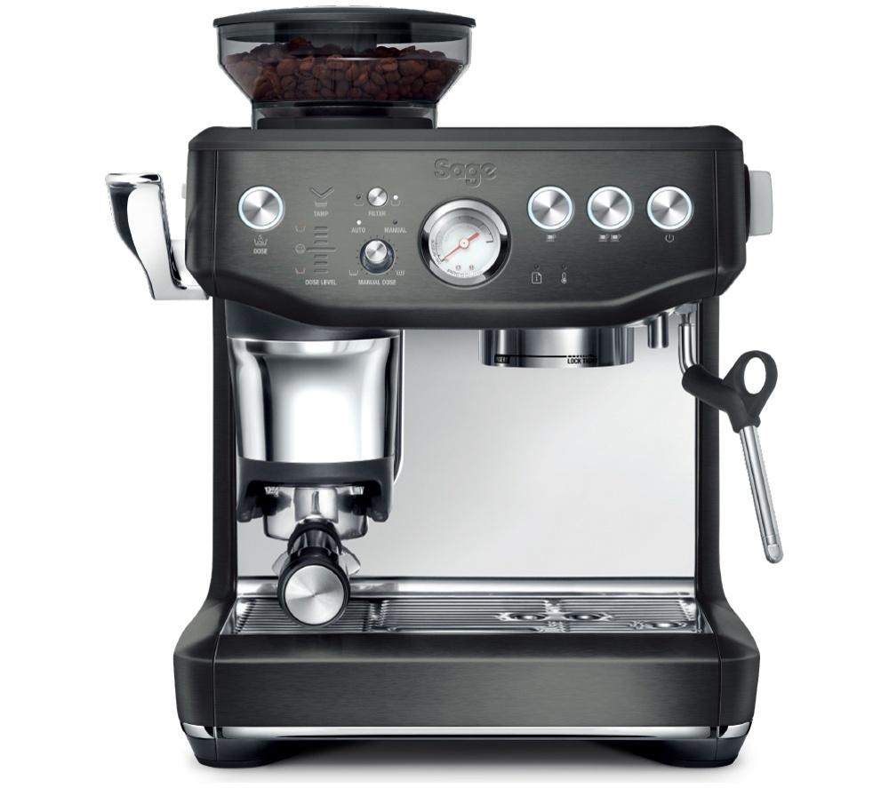 SAGE the Barista Express Impress SES876 Bean to Cup Coffee Machine - Black Stainless Steel