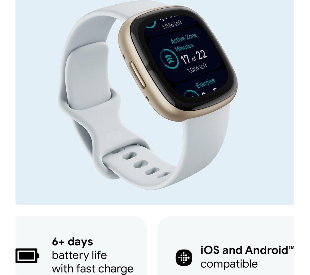 FITBIT Sense 2 Smartwatch - Blue Mist & Soft Gold