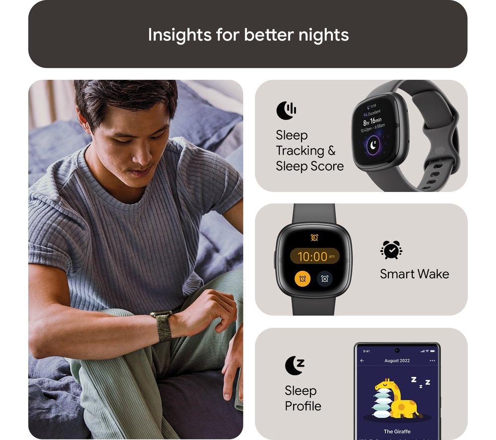 Reloj inteligente FITBIT Sense 2 - Gris sombra y Grafito