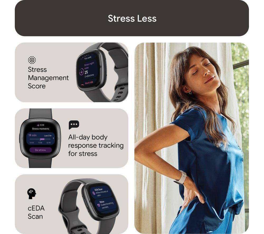 Reloj inteligente FITBIT Sense 2 - Gris sombra y Grafito