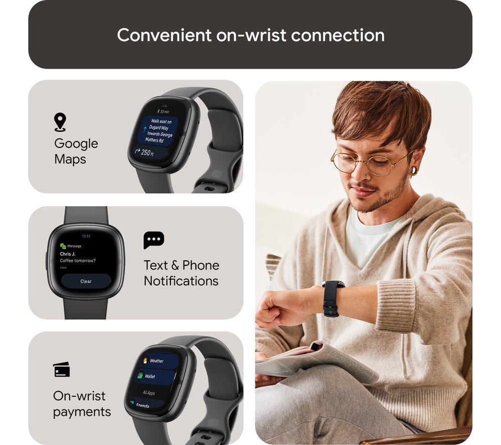 Reloj inteligente FITBIT Sense 2 - Gris sombra y Grafito