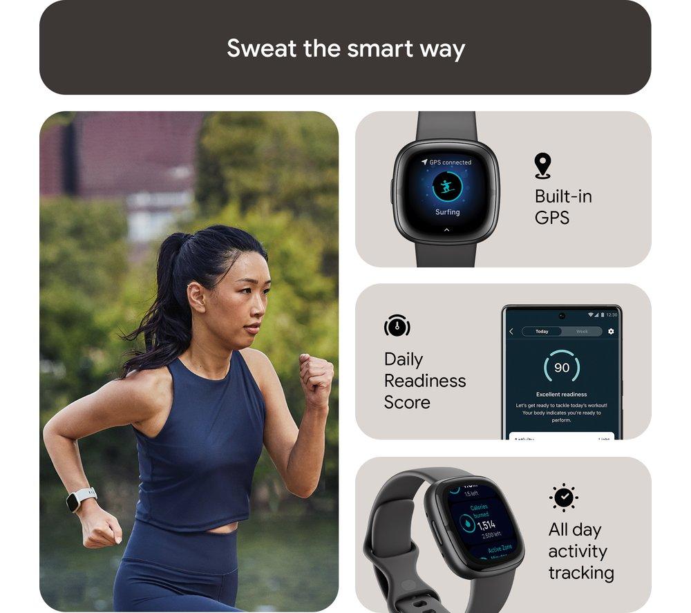 Reloj inteligente FITBIT Sense 2 - Gris sombra y Grafito
