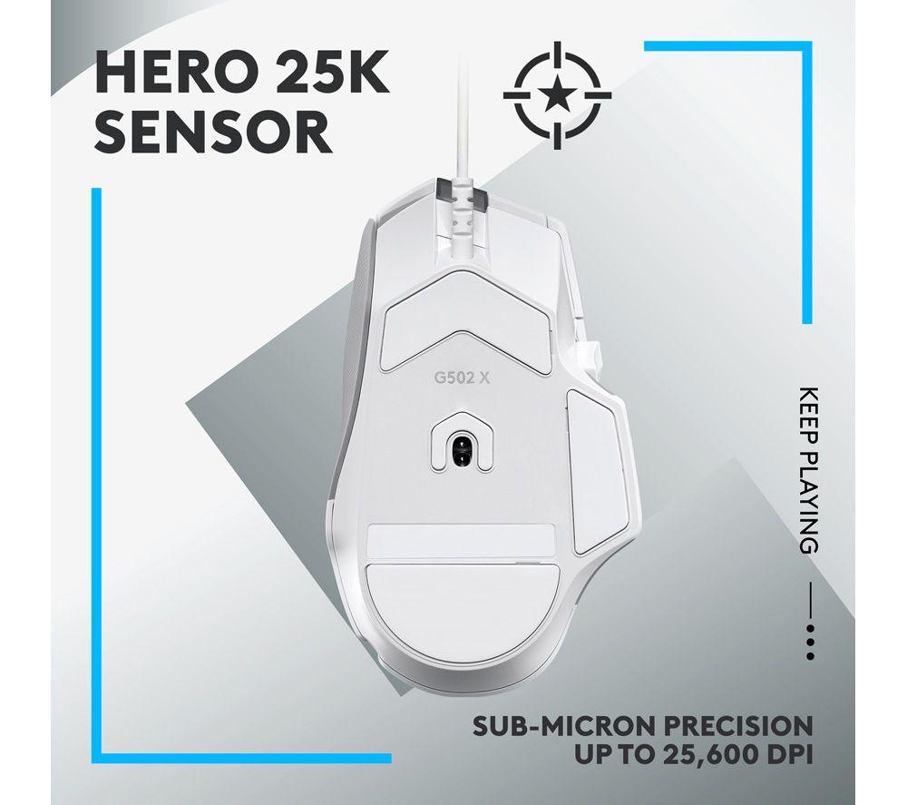 LOGITECH G502 X Optical Gaming Mouse - White