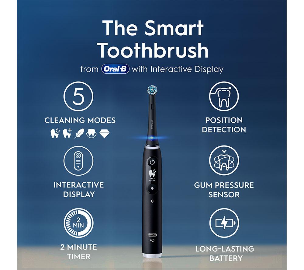 ORAL-B iO 6 elektrische Zahnbürste mit Reiseetui – Black Lava