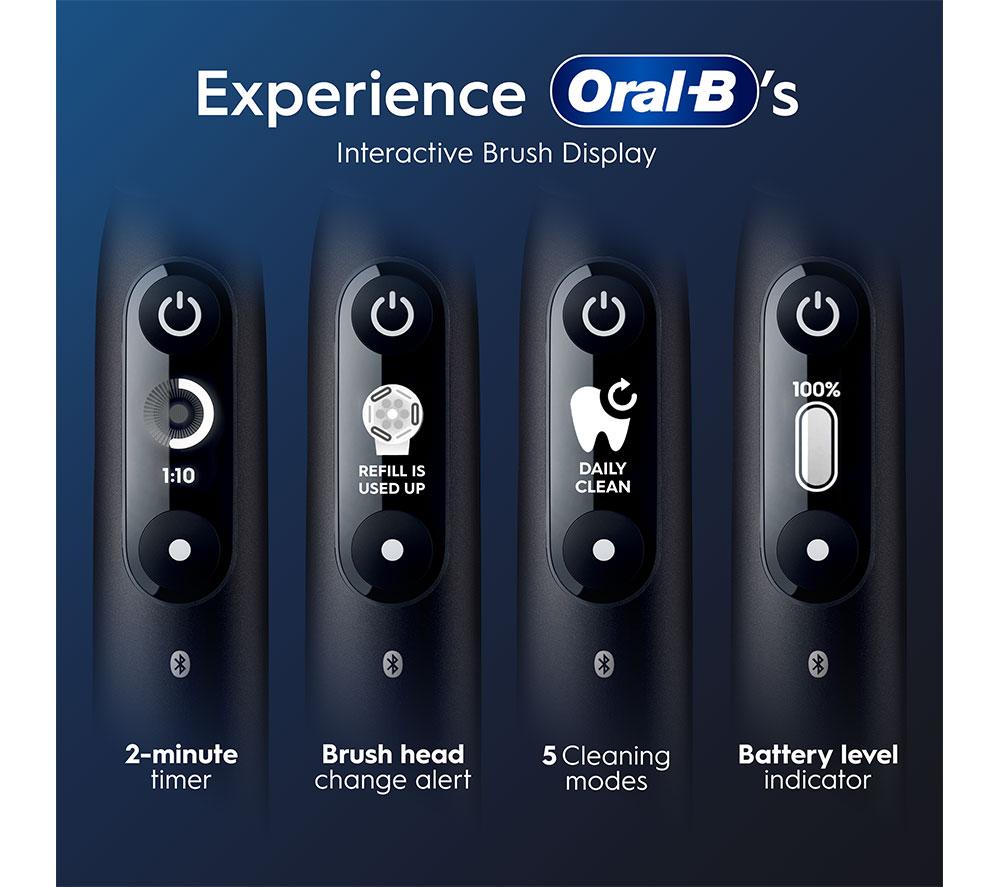 ORAL-B iO 6 Electric Toothbrush with Travel Case - Black Lava