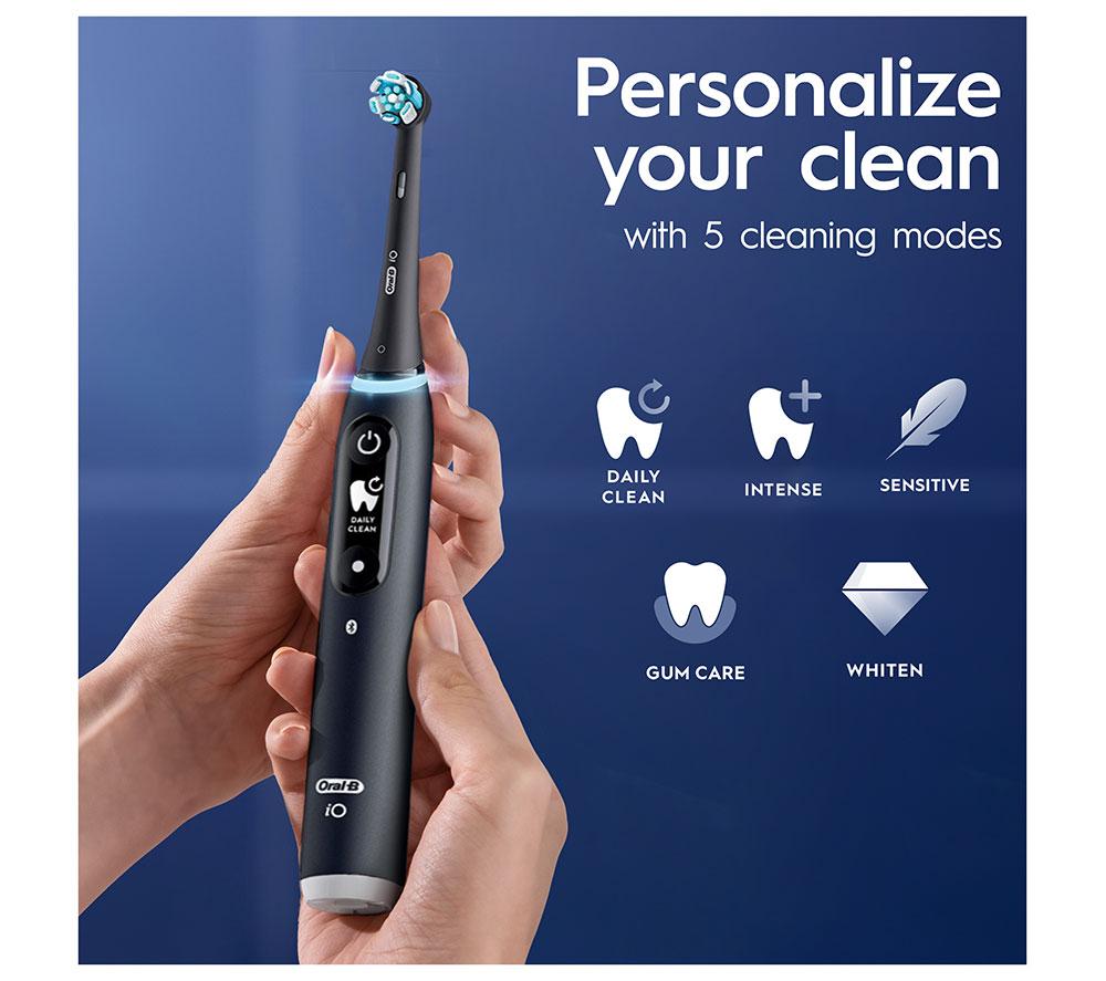 ORAL-B iO 6 elektrische Zahnbürste mit Reiseetui – Black Lava