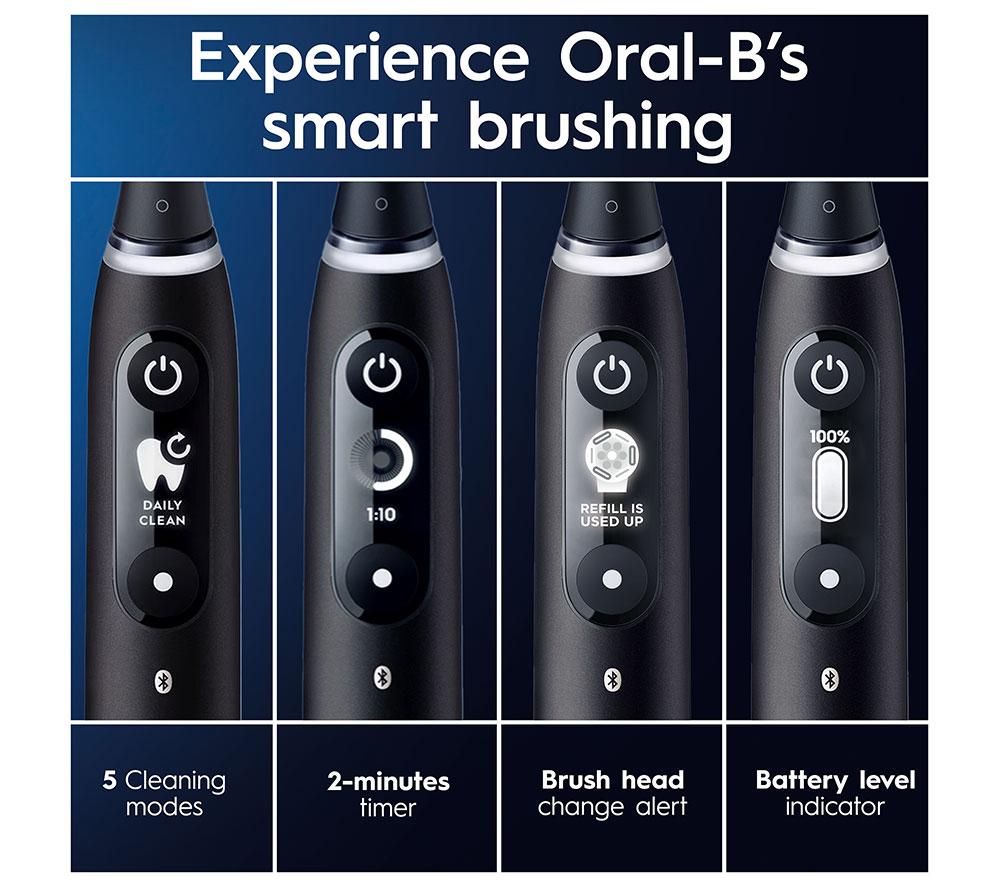 ORAL-B iO 6 elektrische Zahnbürste mit Reiseetui – Black Lava