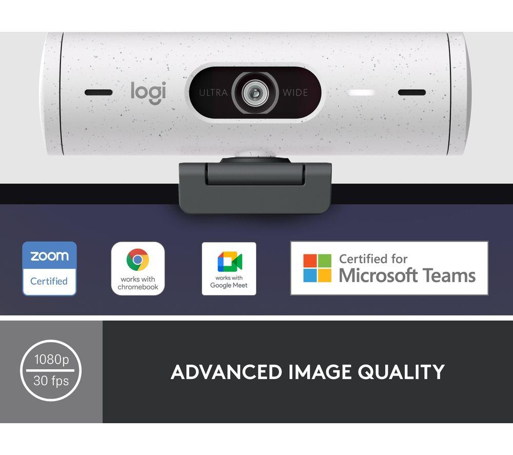 LOGITECH Brio 500 Full HD Webcam - Off-White