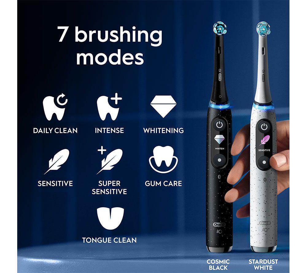 ORAL-B iO10 Electric Toothbrush + Charging Travel Case - Stardust White