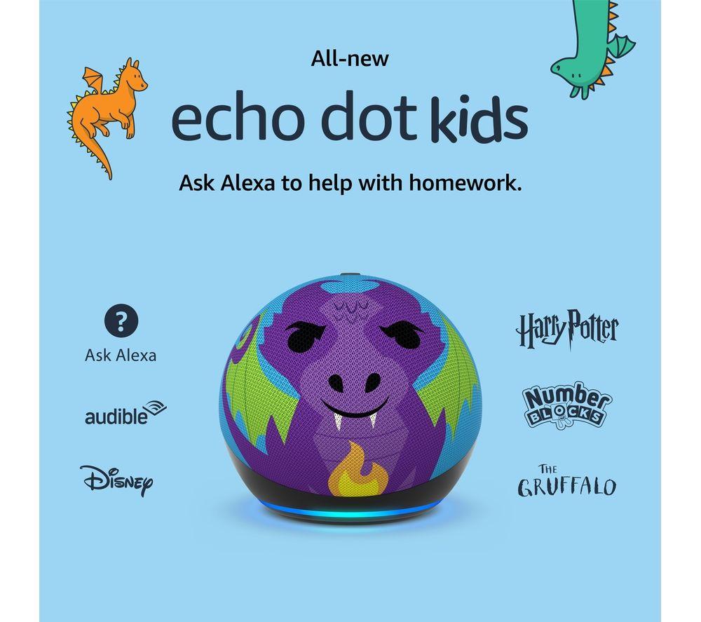 AMAZON Echo Dot Kids (5th Gen) Smart Speaker with Alexa - Dragon