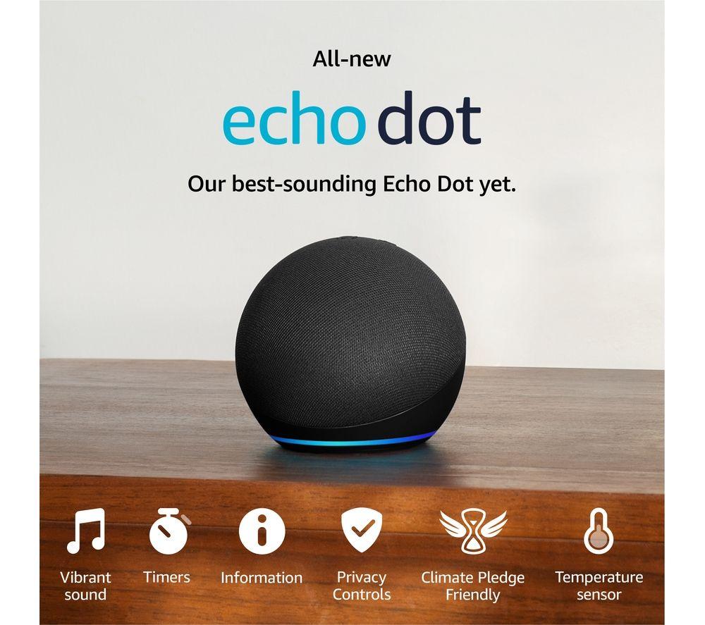 AMAZON Echo Dot (5th Gen) Smart Speaker with Alexa - Charcoal