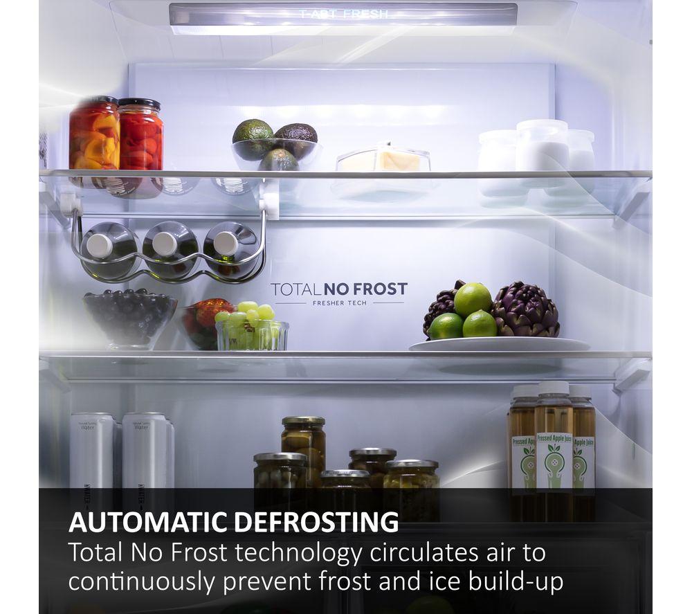 HAIER HCR5919ENMP American-Style Fridge Freezer - Platinum Inox