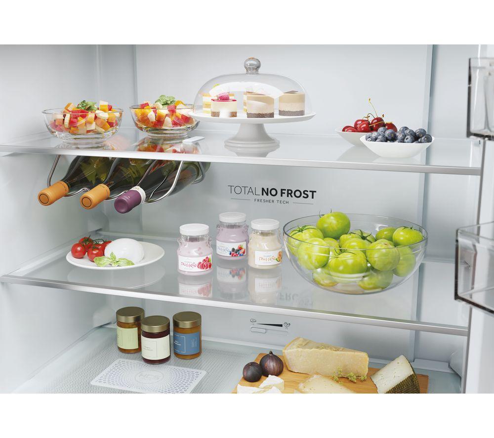 HAIER HCR5919ENMP American-Style Fridge Freezer - Platinum Inox