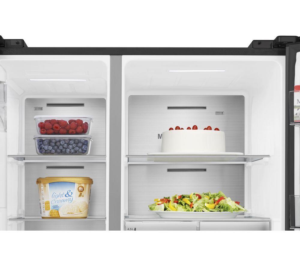 Frigorífico americano inteligente HISENSE PureFlat Infinite RS818N4TFE - Acero inoxidable negro