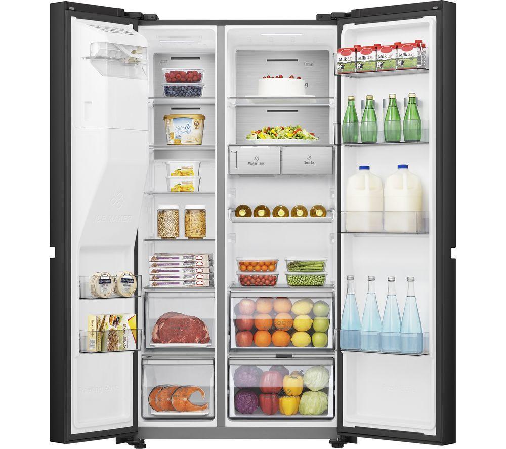 Frigorífico americano inteligente HISENSE PureFlat Infinite RS818N4TFE - Acero inoxidable negro