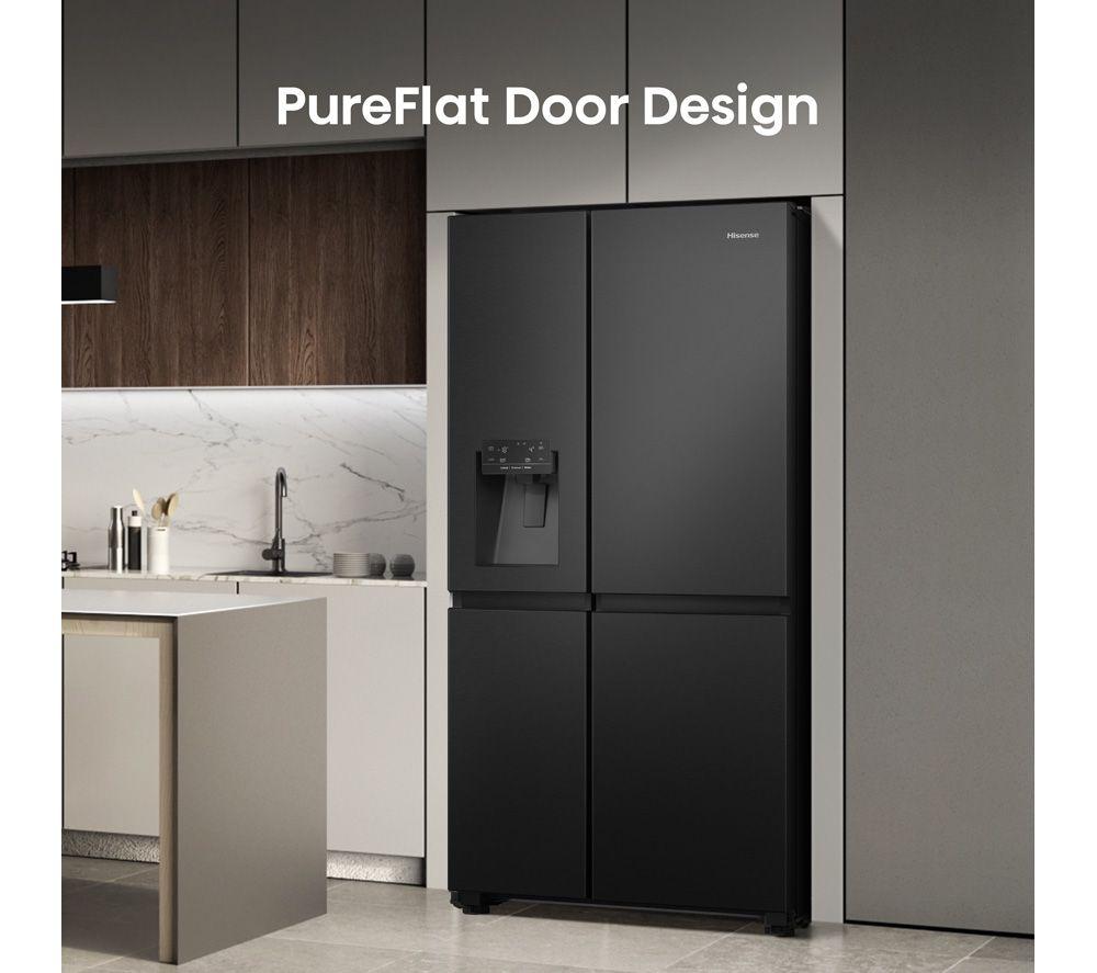 Frigorífico americano inteligente HISENSE PureFlat Infinite RS818N4TFE - Acero inoxidable negro