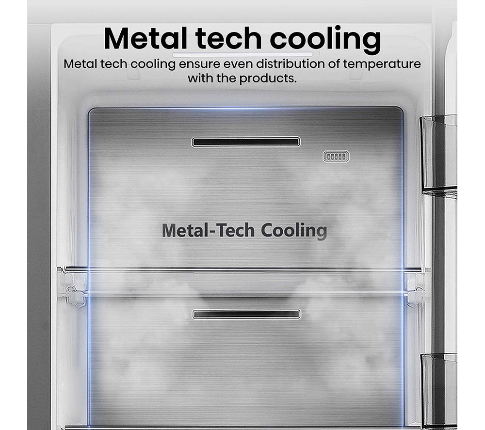 HISENSE PureFlat Infinite RS818N4TIE Frigorífico americano inteligente - Acero inoxidable gris