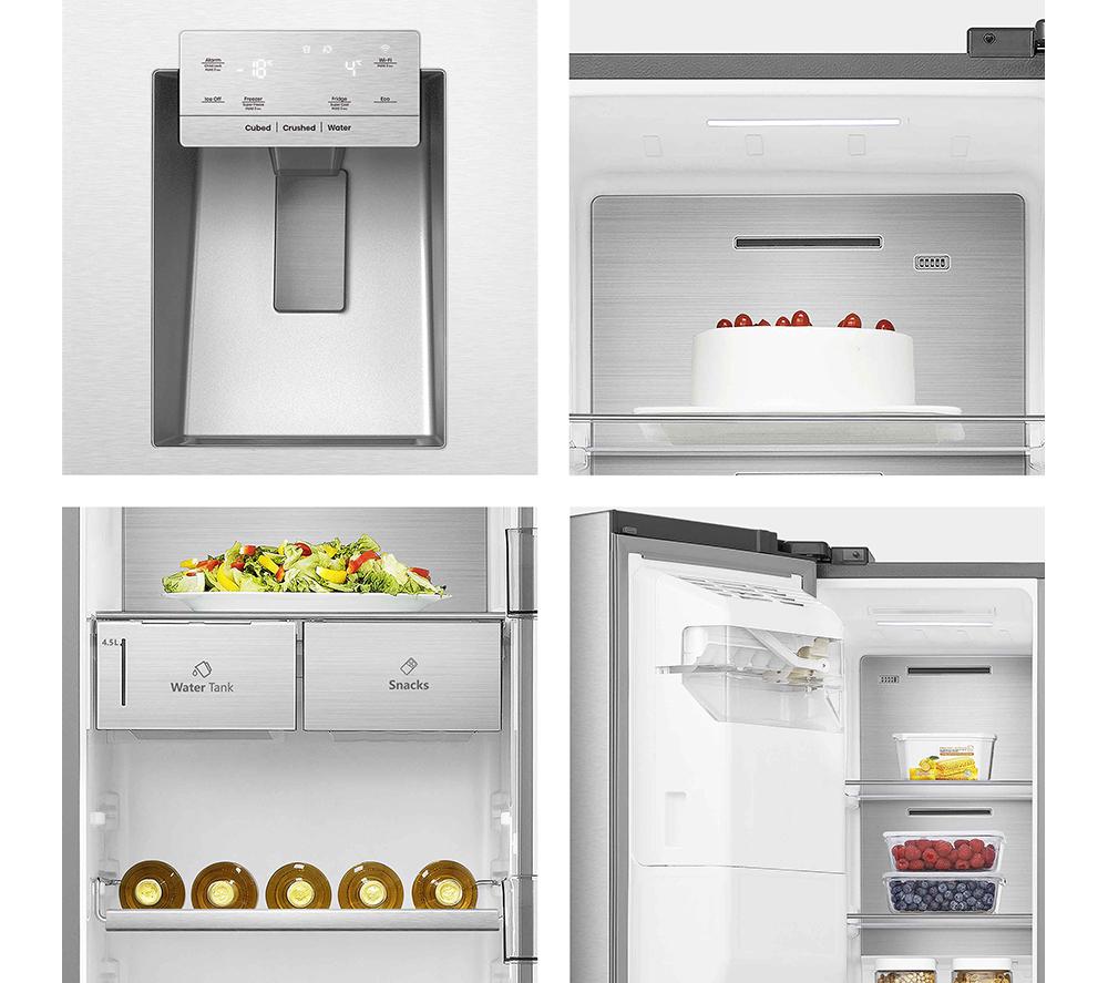 HISENSE PureFlat Infinite RS818N4TIE Frigorífico americano inteligente - Acero inoxidable gris