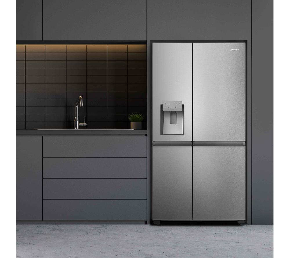 HISENSE PureFlat Infinite RS818N4TIE Frigorífico americano inteligente - Acero inoxidable gris