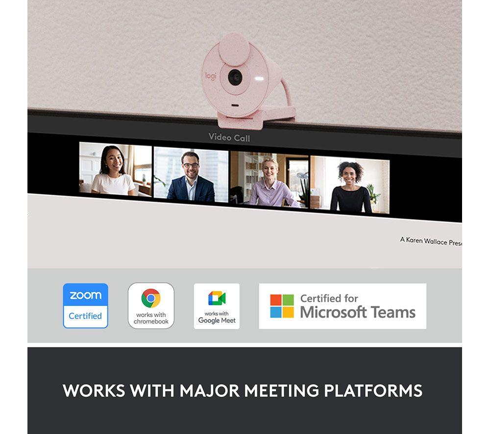 LOGITECH Brio 300 Full HD Webcam - Rose