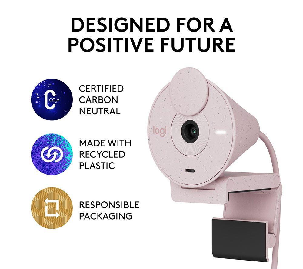 LOGITECH Brio 300 Full HD Webcam - Rose
