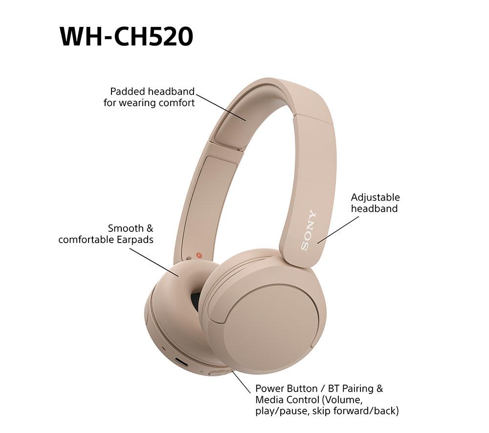 Auriculares inalámbricos Bluetooth SONY WH-CH520C - Beige