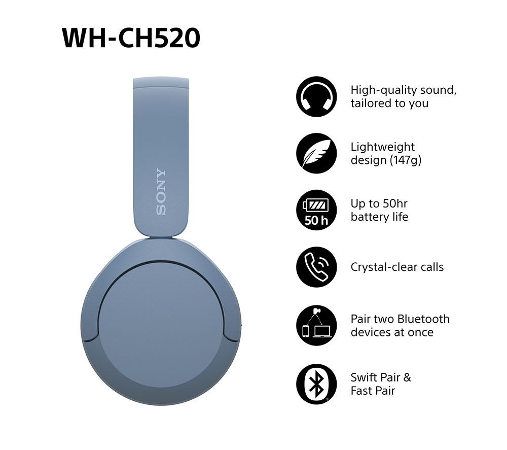 Auriculares Bluetooth inalámbricos SONY WH-CH520L - Azul