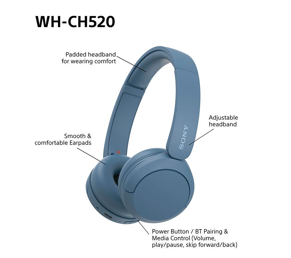 Auriculares Bluetooth inalámbricos SONY WH-CH520L - Azul