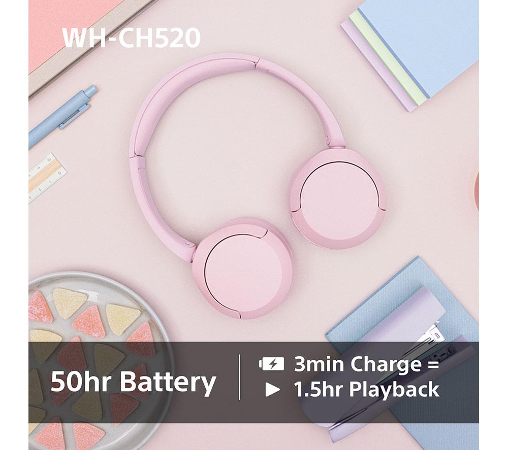 SONY WH-CH520W Wireless Bluetooth Headphones - White