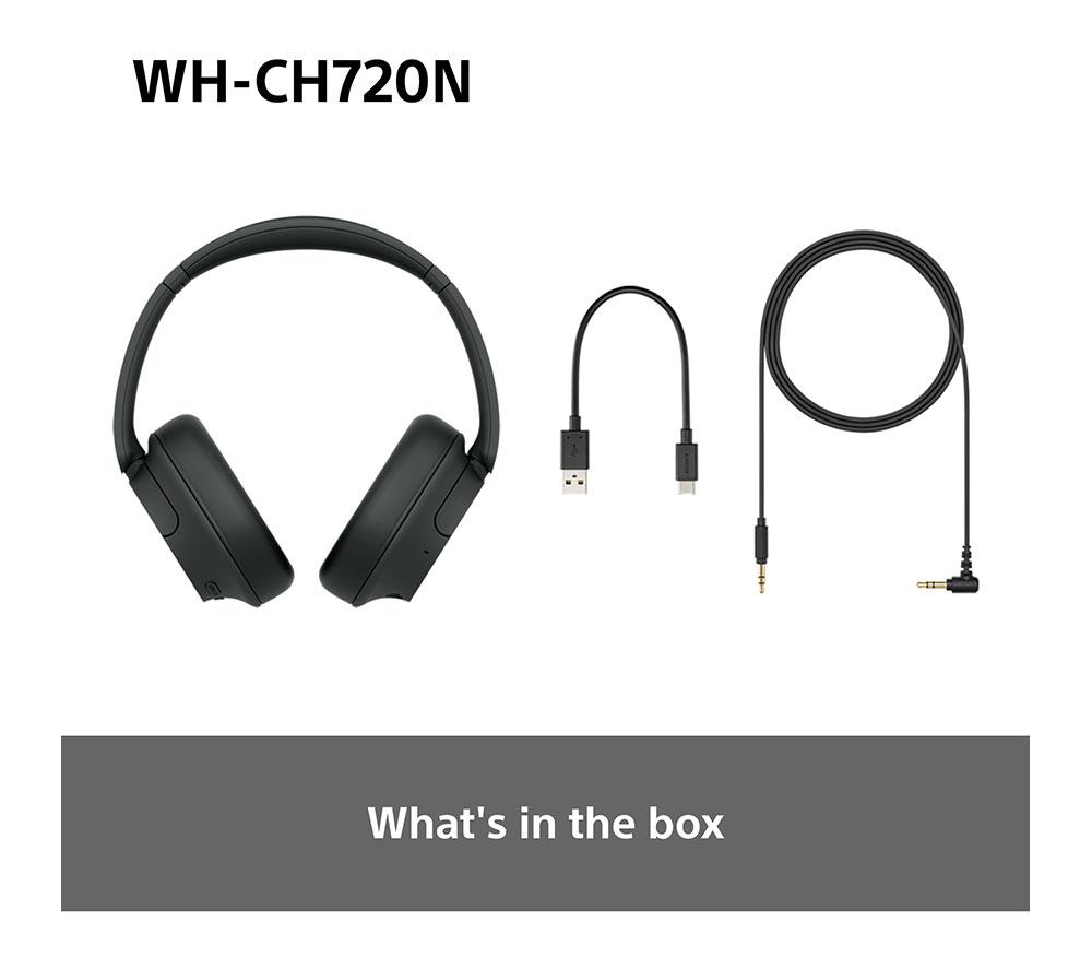 Auriculares inalámbricos con Bluetooth y cancelación de ruido SONY WH-CH720N - Negro
