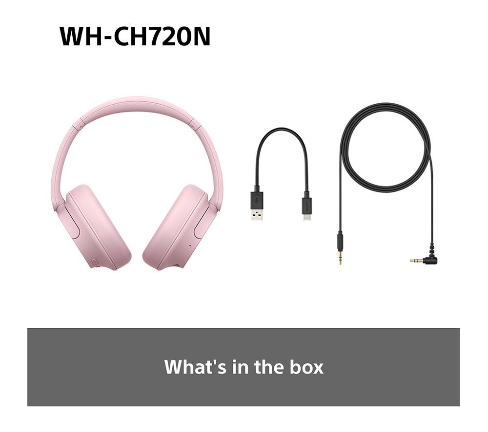 SONY WH-CH720N Wireless Bluetooth Noise-Cancelling Headphones - Pink