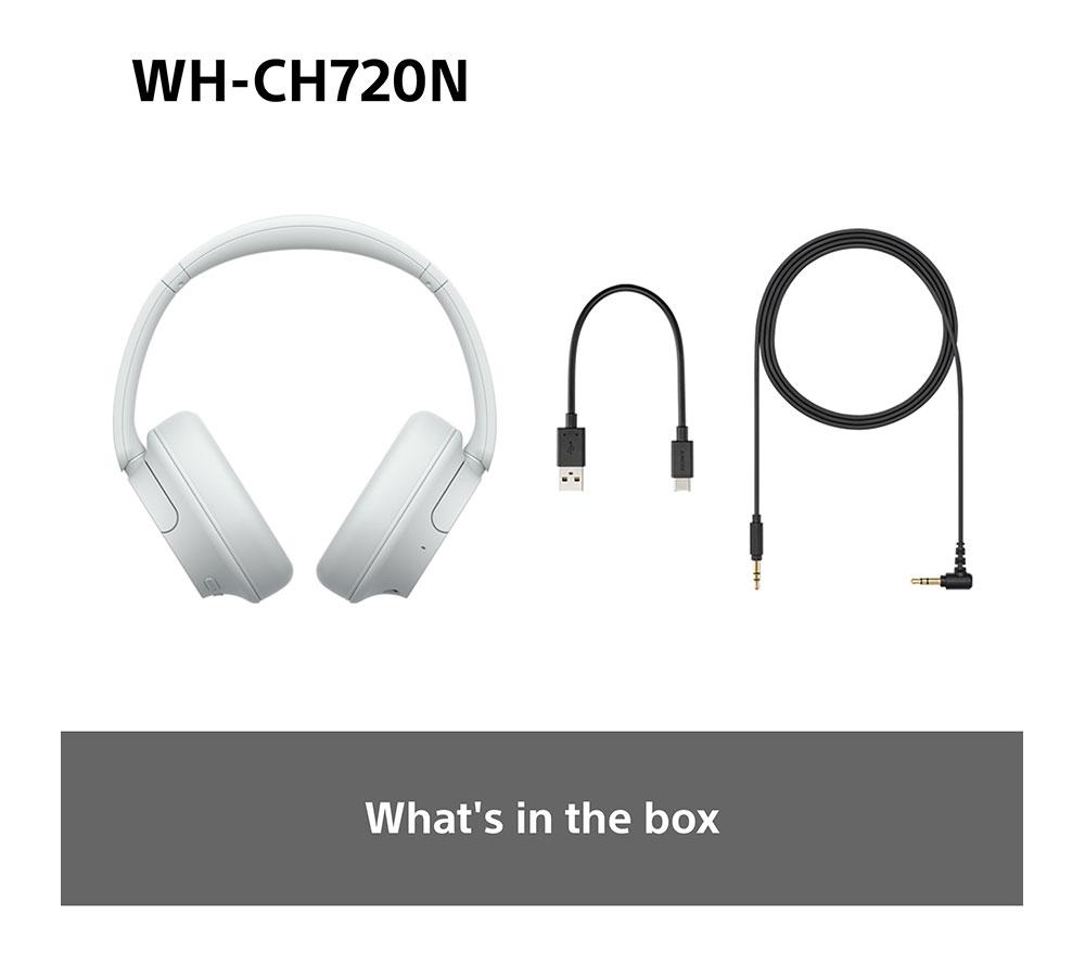 Auriculares inalámbricos Bluetooth con cancelación de ruido SONY WH-CH720N - Blancos