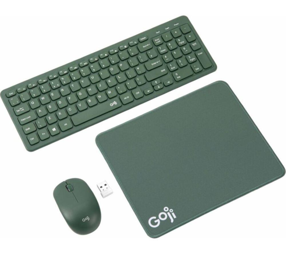 GOJI 3-in-1 Wireless Keyboard & Mouse Set - Green