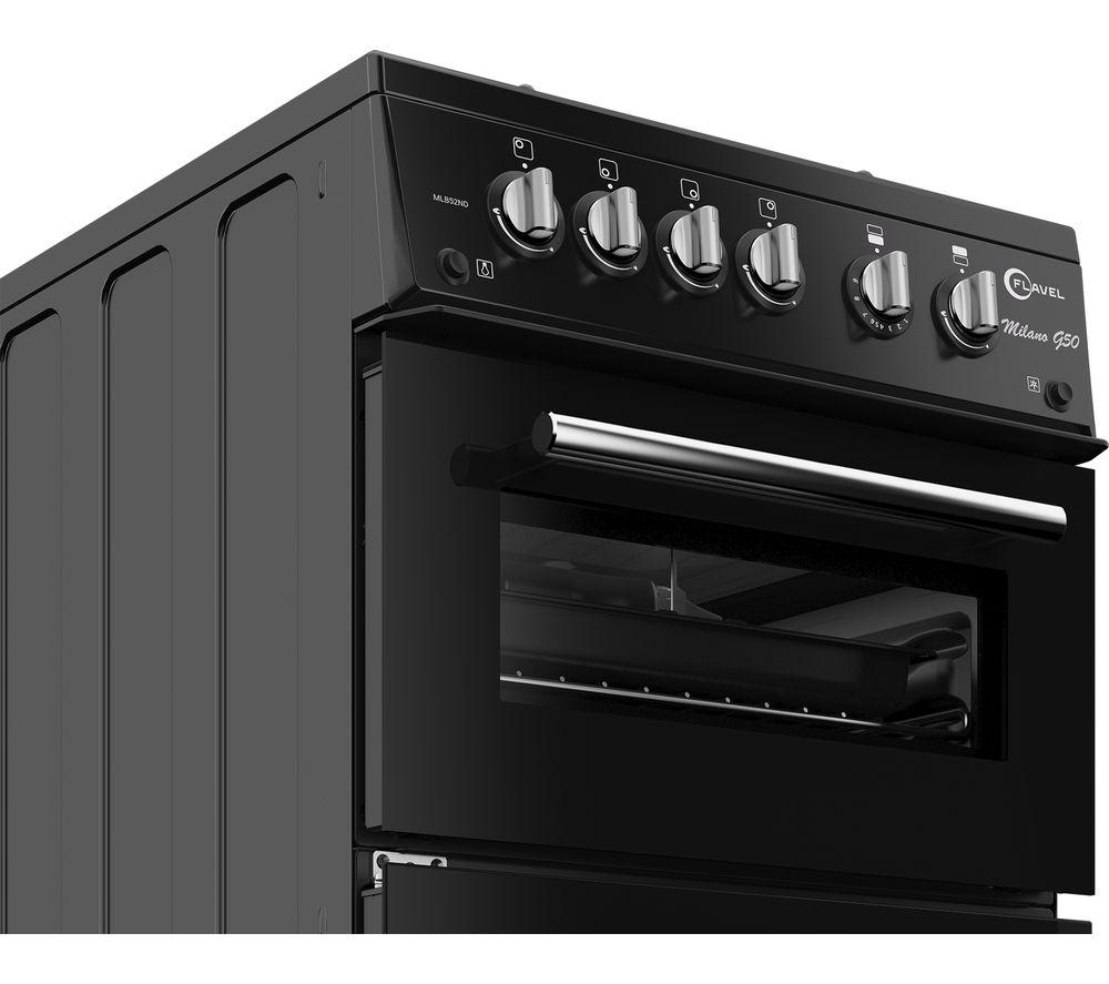 FLAVEL MLB52NDK 50 cm Gas Cooker - Black & Stainless Steel
