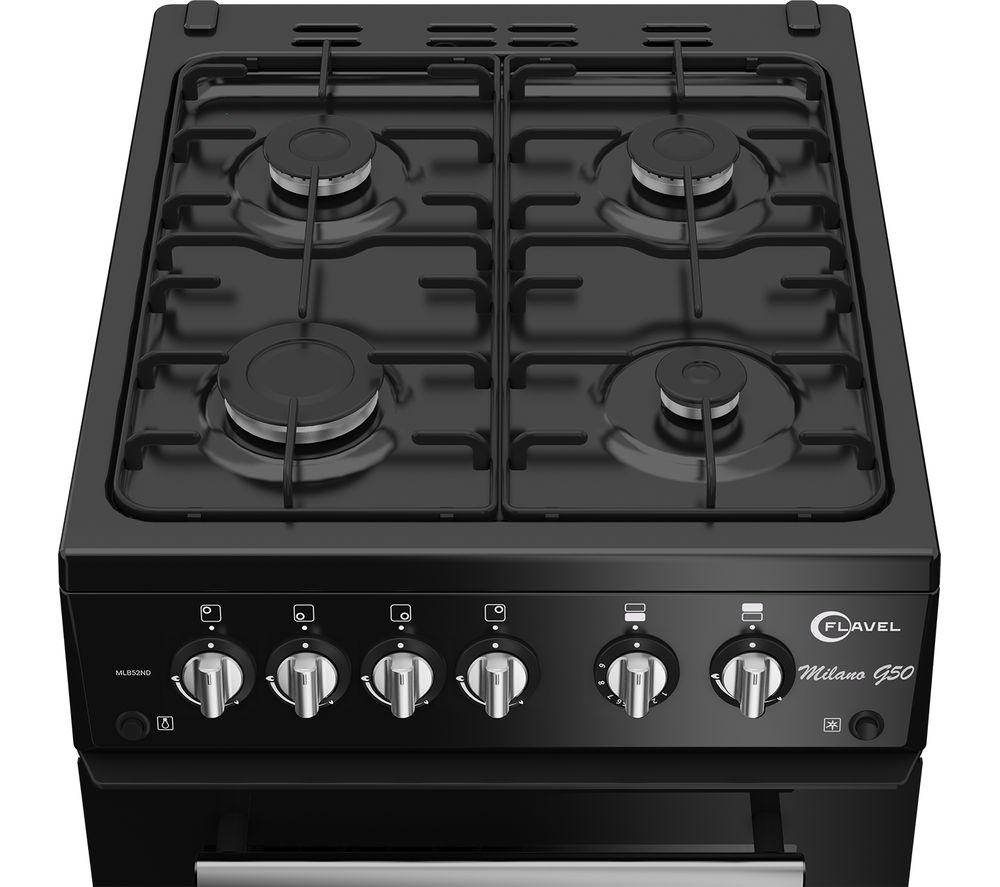 FLAVEL MLB52NDK 50 cm Gas Cooker - Black & Stainless Steel