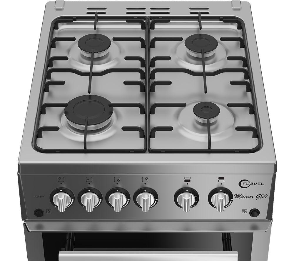 Cocina de gas FLAVEL MLB52NDS 50 cm - Plata y Acero Inoxidable