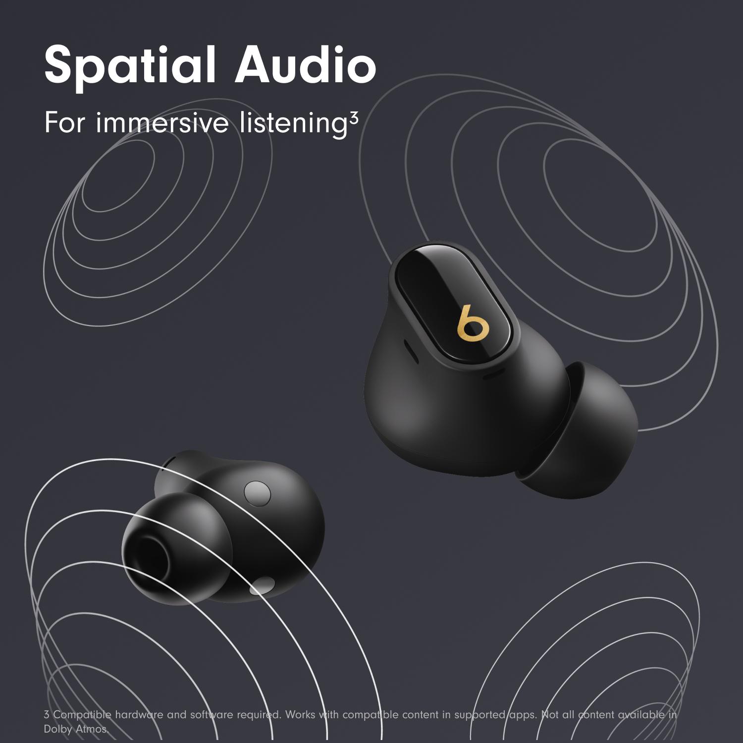 BEATS Studio Buds + Wireless Bluetooth Noise-Cancelling Earbuds - Black